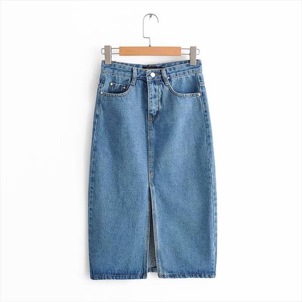 denim skirts for women 2021 fashion split mid calf length skirts vintage pocket blue saia ladies high waist midi skirt, Black
denim skirts for women 2021 fashion split mid calf length skirts vintage pocket blue saia ladies high waist midi skirt, Black