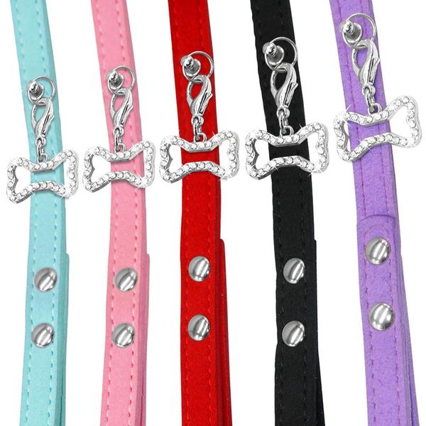 soft suede leather pet dog leash cats dogs walking lead rope with bling rhinestone bone pendant pet cat collar leash bbyfpm
soft suede leather pet dog leash cats dogs walking lead rope with bling rhinestone bone pendant pet cat collar leash bbyfpm