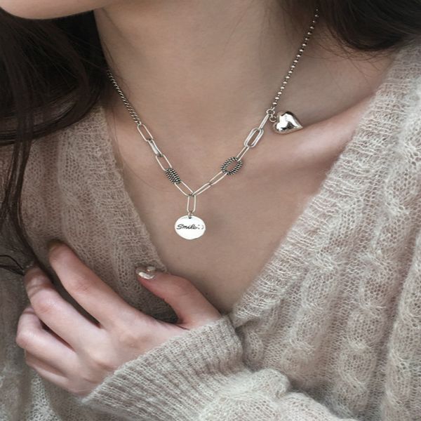 npkds creative fashion lady 925 sterling silver round card fashion female love necklace design jewelry birthday party prom gift
npkds creative fashion lady 925 sterling silver round card fashion female love necklace design jewelry birthday party prom gift