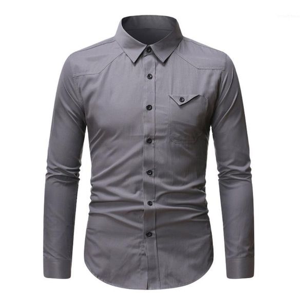 fashion mens loose long sleeve pure turn-down collar mens solid color slim men's casual wild button #g351, White;black
fashion mens loose long sleeve pure turn-down collar mens solid color slim men's casual wild button #g351, White;black
