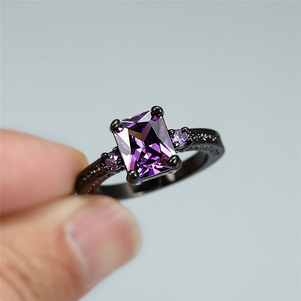 vintage black zircon rectangle stone rings for women black gold filled crystal ring female wedding jewelry finger bands, Silver
vintage black zircon rectangle stone rings for women black gold filled crystal ring female wedding jewelry finger bands, Silver