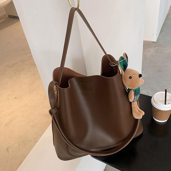 shoulder bags casual solid color bucket for women 2021 fashion large women's bag pendant messenger big shopper
shoulder bags casual solid color bucket for women 2021 fashion large women's bag pendant messenger big shopper