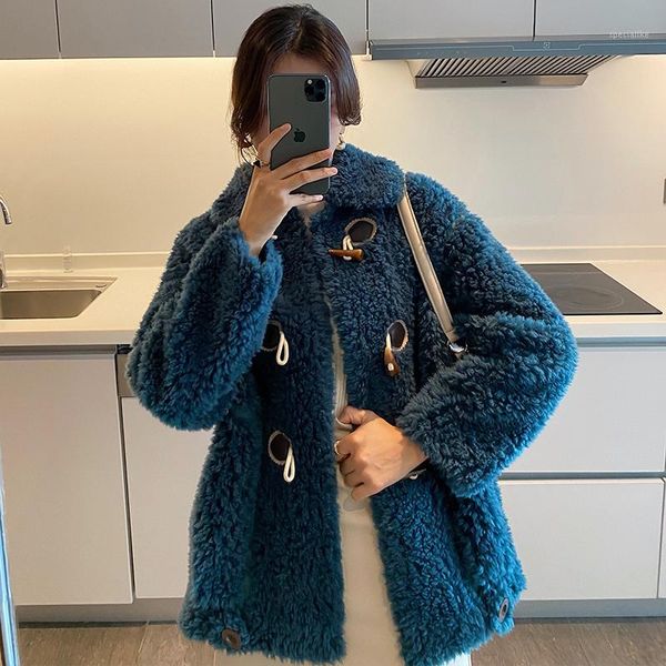 real fur coat female autumn winter clothes 2019 korean vintage sheep shearing jacket women warm 100% wool coat hiver lw24941, Black
real fur coat female autumn winter clothes 2019 korean vintage sheep shearing jacket women warm 100% wool coat hiver lw24941, Black