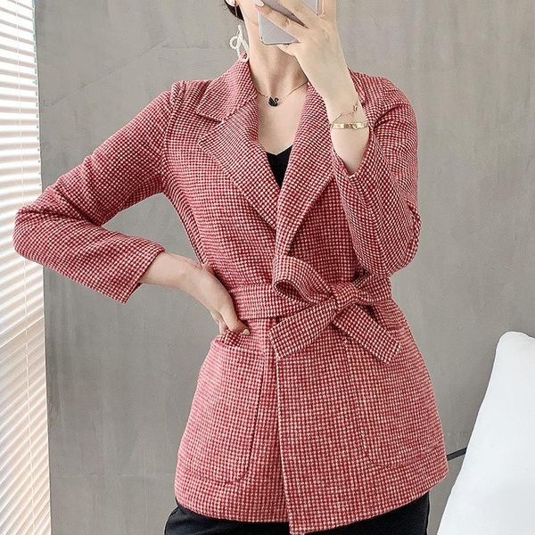 women's wool & blends womens double-sided woolen coat autumn winter fashion elegant office ladies lattice cashmere overcoat with belt m, Black
women's wool & blends womens double-sided woolen coat autumn winter fashion elegant office ladies lattice cashmere overcoat with belt m, Black