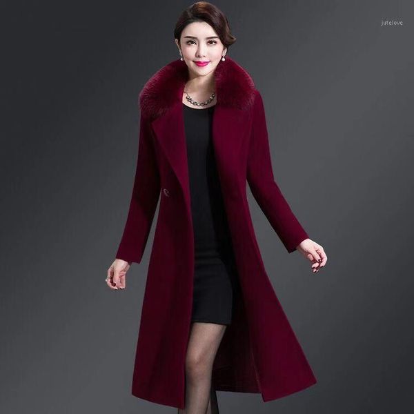 elegant woolen coat women double-breasted thicken autumn winter female blend coats female long overcoats plus size1, Black
elegant woolen coat women double-breasted thicken autumn winter female blend coats female long overcoats plus size1, Black