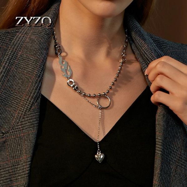 chains zyzq gothic double layered heart-shaped chain choker necklace jewelry for women punk hip hop flame charm pendant 2021, Silver
chains zyzq gothic double layered heart-shaped chain choker necklace jewelry for women punk hip hop flame charm pendant 2021, Silver