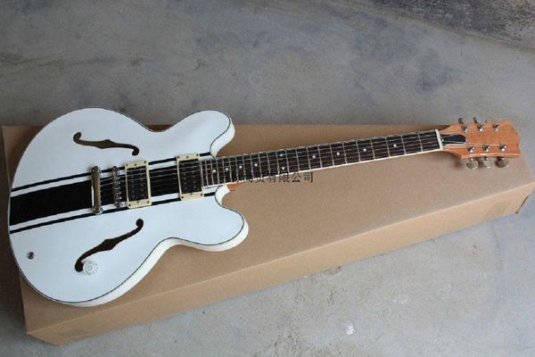 shipping new arrival white es333 custom shop jazz guitar gray strape on body middle musical instruments @11 
shipping new arrival white es333 custom shop jazz guitar gray strape on body middle musical instruments @11
