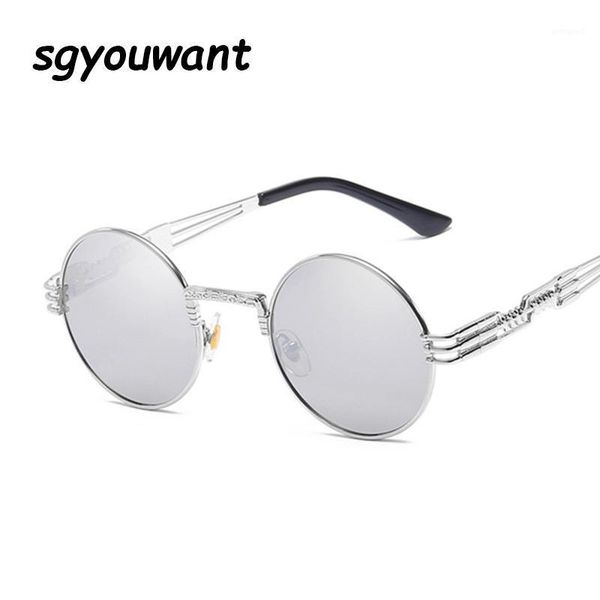 sunglasses metal round steampunk men women fashion glasses brand designer retro frame vintage uv4001, White;black
sunglasses metal round steampunk men women fashion glasses brand designer retro frame vintage uv4001, White;black