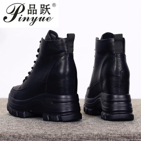 boots fashion style leather autumn height increasing women's chunky shoes women platform sneakers, Black
boots fashion style leather autumn height increasing women's chunky shoes women platform sneakers, Black