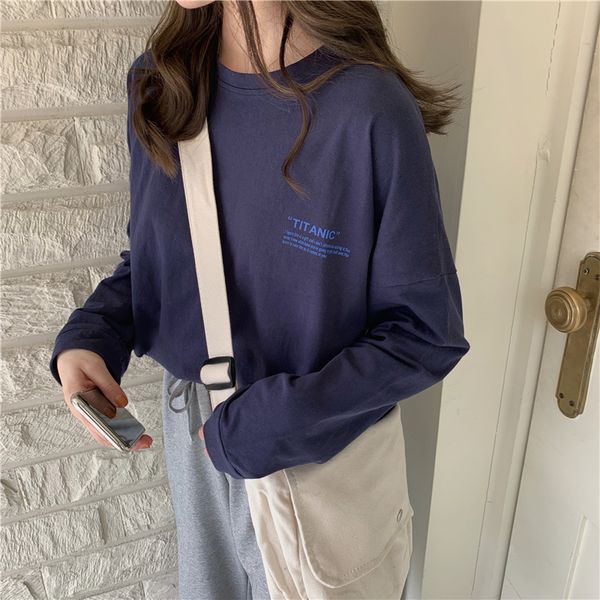 2021 New 2 colors spring long topos Korean style letterp impression tops of women femme shirt (cx1022) PRL7, White
2021 New 2 colors spring long topos Korean style letterp impression tops of women femme shirt (cx1022) PRL7, White