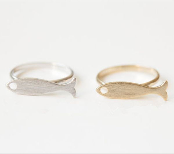 fashion simple fish rings hand-welded copper ring design gold silver rose plated three color optional women's ring, Golden;silver
fashion simple fish rings hand-welded copper ring design gold silver rose plated three color optional women's ring, Golden;silver