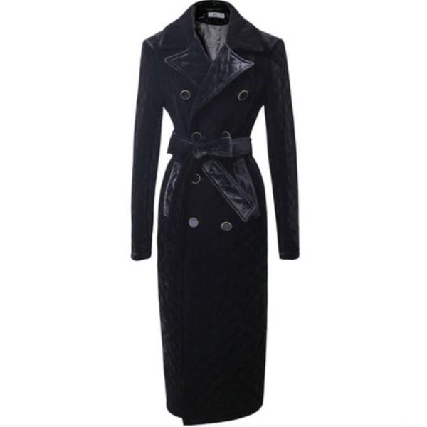 new arrival velvet cotton padded parkas coat women double breasted winter slim casual work long coat, Black
new arrival velvet cotton padded parkas coat women double breasted winter slim casual work long coat, Black