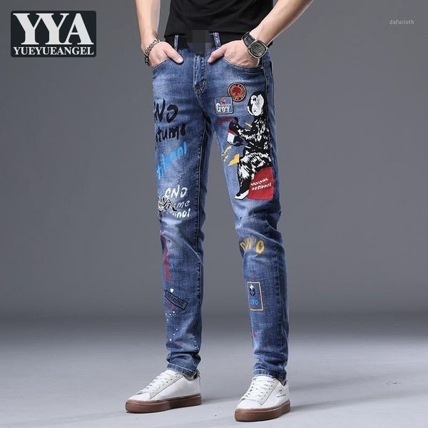 fashion printing fashion mens pencil pants autumn trousers embroidery slim fit elastic jeans streetwear vintage casual men jeans1, Blue
fashion printing fashion mens pencil pants autumn trousers embroidery slim fit elastic jeans streetwear vintage casual men jeans1, Blue