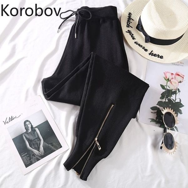 korobov new arrival women high waist pants vintage fake zipper elastics harem pants streetwear casual joggers femme 201106, Black;white
korobov new arrival women high waist pants vintage fake zipper elastics harem pants streetwear casual joggers femme 201106, Black;white