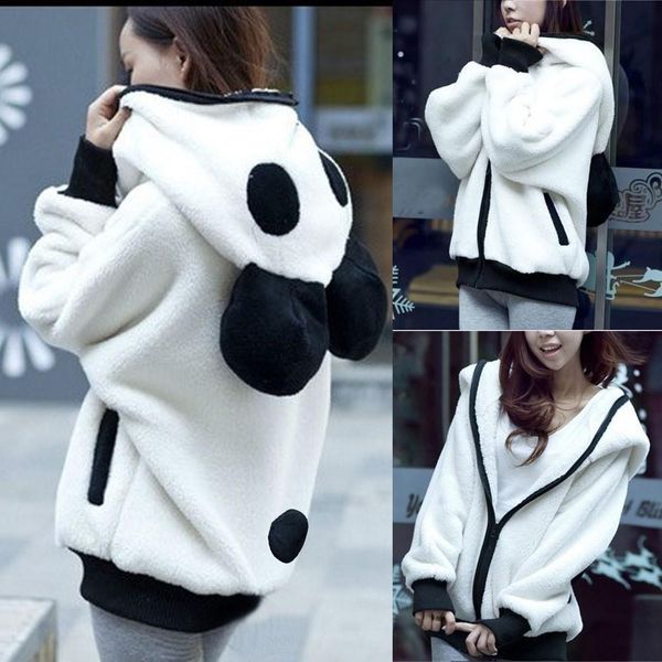 women coats cute bear ear panda autumn winter warm plush hoodie coat women panda jacket outerwear overcoat #45, Black;brown
women coats cute bear ear panda autumn winter warm plush hoodie coat women panda jacket outerwear overcoat #45, Black;brown