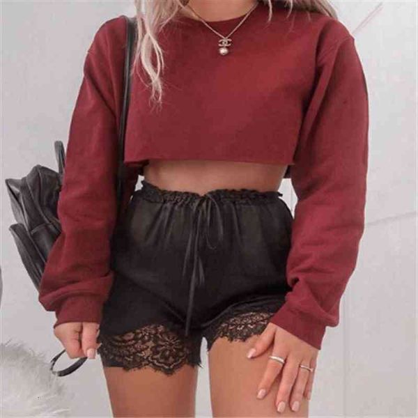 womens solid color long sleeve loose casual hoodie jumpe sports pullover autumn exposed umbilicus short, Black
womens solid color long sleeve loose casual hoodie jumpe sports pullover autumn exposed umbilicus short, Black