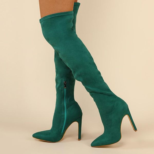 boots fashion party green brown over the knee thigh high femme cozy flock leather pointed toe zip square heels women winte shoes, Black
boots fashion party green brown over the knee thigh high femme cozy flock leather pointed toe zip square heels women winte shoes, Black