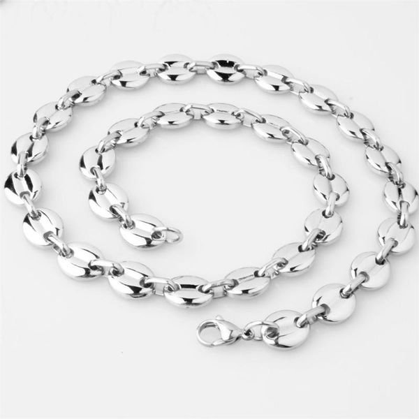 chains hip hop necklace for mens luxury stainless steel gold coffee bean chain casual fashion ladies gift jewelry, Silver
chains hip hop necklace for mens luxury stainless steel gold coffee bean chain casual fashion ladies gift jewelry, Silver