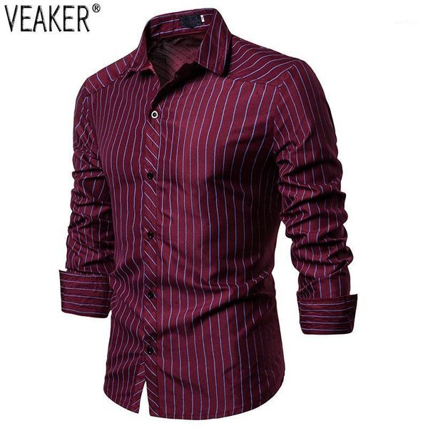 2020 new men's long sleeve slim fit striped shirt male casual striped shirt red blue long sleeve business 1, White;black
2020 new men's long sleeve slim fit striped shirt male casual striped shirt red blue long sleeve business 1, White;black