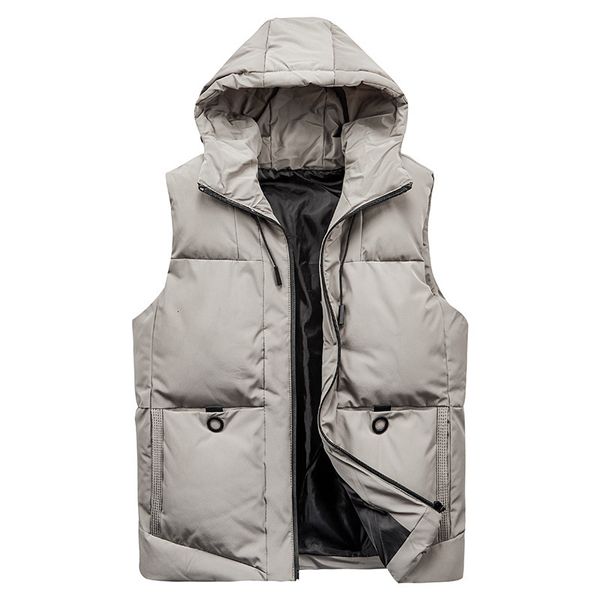 men's new vest in autumn winter, warm and comfortable, fashionable down cotton hooded jacket 8611, Black;white
men's new vest in autumn winter, warm and comfortable, fashionable down cotton hooded jacket 8611, Black;white