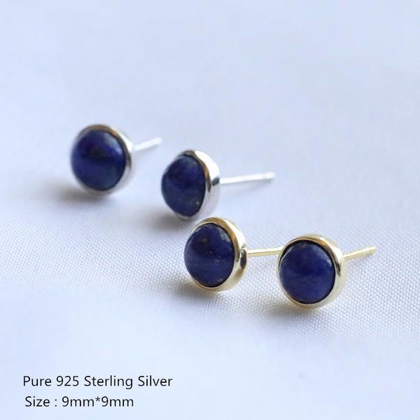 buyee rock punk stud earring 9mm round natural lapis lazuli pure 925 sterling silver earring for women fashion wedding jewelry, Golden;silver
buyee rock punk stud earring 9mm round natural lapis lazuli pure 925 sterling silver earring for women fashion wedding jewelry, Golden;silver