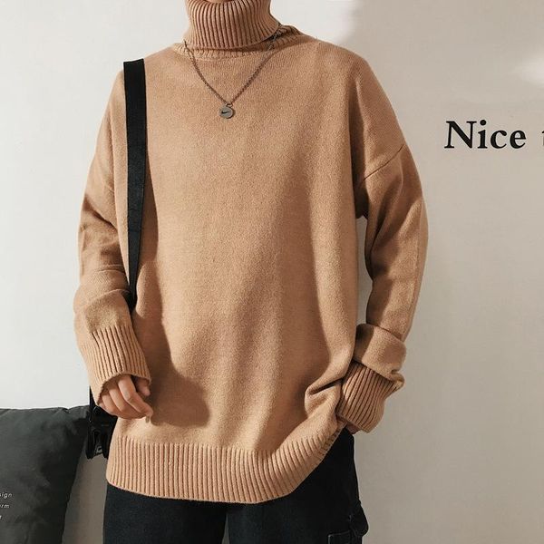 men's sweaters turtleneck simple all-match loose harajuku chic korean mens clothing knitting casual fashion, White;black
men's sweaters turtleneck simple all-match loose harajuku chic korean mens clothing knitting casual fashion, White;black