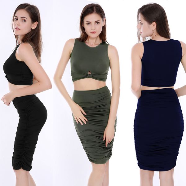 womens designer fashion dressarmy green bag hip fold two-piece nightclub dress fizx, Black;gray 
womens designer fashion dressarmy green bag hip fold two-piece nightclub dress fizx, Black;gray