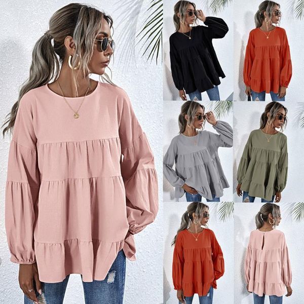 fashion solid lantern sleeve blouse shirt o-neck casual autumn winter ladies female women long sleeve blusas pullover1, White
fashion solid lantern sleeve blouse shirt o-neck casual autumn winter ladies female women long sleeve blusas pullover1, White