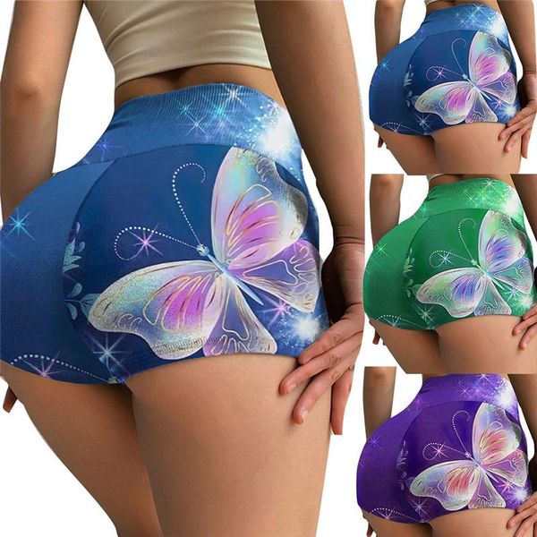 women yoga stretch booty shorts, high waist colorful printed capri running short pants, White;red
women yoga stretch booty shorts, high waist colorful printed capri running short pants, White;red