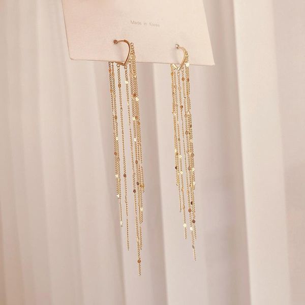 new korean style dominated fashion long tassel drop earrings sweet lovely heart elegant women earrings small disc circle earring, Silver
new korean style dominated fashion long tassel drop earrings sweet lovely heart elegant women earrings small disc circle earring, Silver
