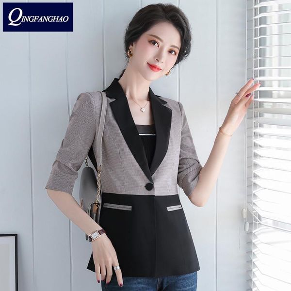women's suits & blazers 2021 korean color matching small suit women's jacket slim commute wild white-collar temperament middle-sle, White;black
women's suits & blazers 2021 korean color matching small suit women's jacket slim commute wild white-collar temperament middle-sle, White;black