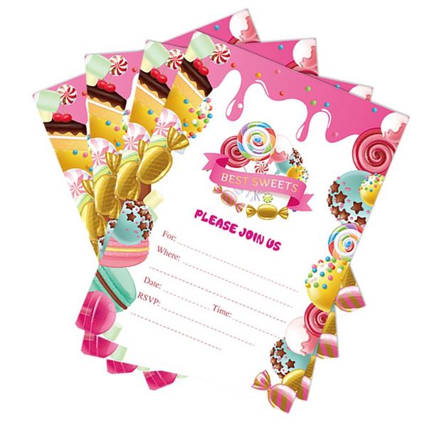 greeting cards 10pcs baby shower sweet lollipop party invitations happy birthday decor candy theme kids supplies
greeting cards 10pcs baby shower sweet lollipop party invitations happy birthday decor candy theme kids supplies