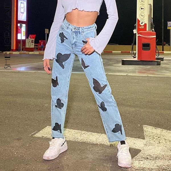 shengpalae butterfly print jeans women's spring 2021 new high waist fashion streetwear straight tube female denim pants 5a1190 y1214, Blue
shengpalae butterfly print jeans women's spring 2021 new high waist fashion streetwear straight tube female denim pants 5a1190 y1214, Blue