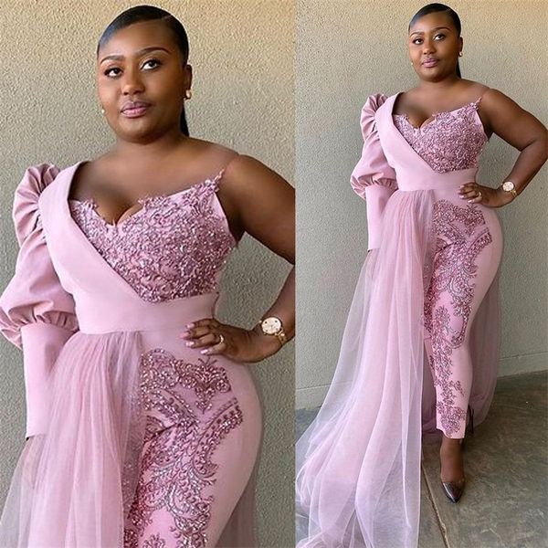 modern design jumpsuit evening dresses with long train african beads plus size party dresses custom made gorgeous long sleeves prom gowns, Black;red
modern design jumpsuit evening dresses with long train african beads plus size party dresses custom made gorgeous long sleeves prom gowns, Black;red