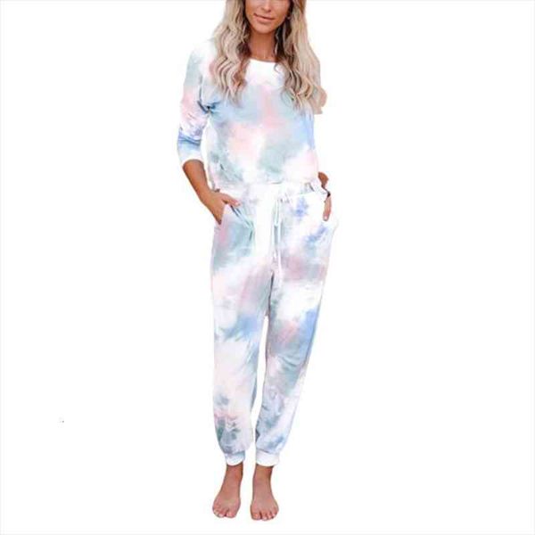 women 2-piece outfit set tie dyeing women autumn homewear clothes sets print colorful clothes s-3xl plus size tracksuit, White
women 2-piece outfit set tie dyeing women autumn homewear clothes sets print colorful clothes s-3xl plus size tracksuit, White