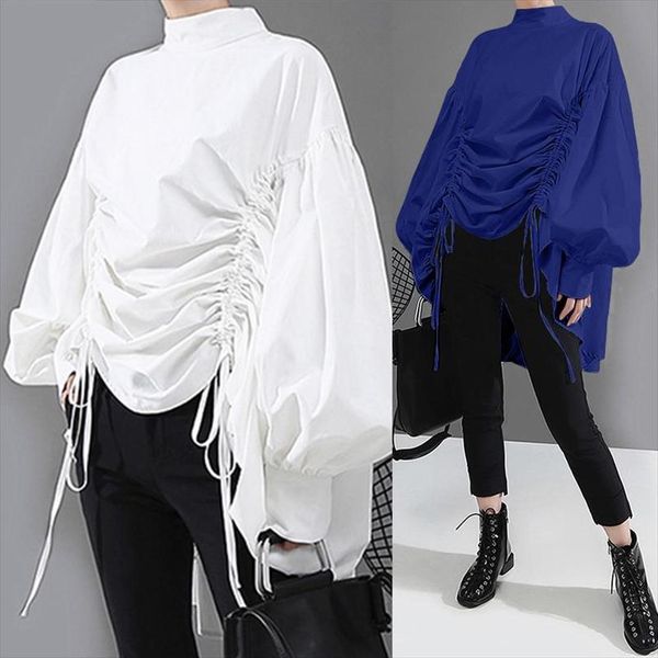 zanzea 2020 fashion drawstring shirts womens irregular blouse causal puff sleeve pleated blusas female solid tunic plus size, White
zanzea 2020 fashion drawstring shirts womens irregular blouse causal puff sleeve pleated blusas female solid tunic plus size, White