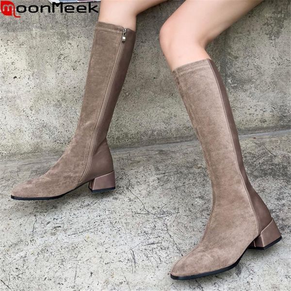 moonmeek 2021 big size 33-43 women boots ladies shoes med heels square toe 2 colors knee high boots winter shoes woman1, Black
moonmeek 2021 big size 33-43 women boots ladies shoes med heels square toe 2 colors knee high boots winter shoes woman1, Black