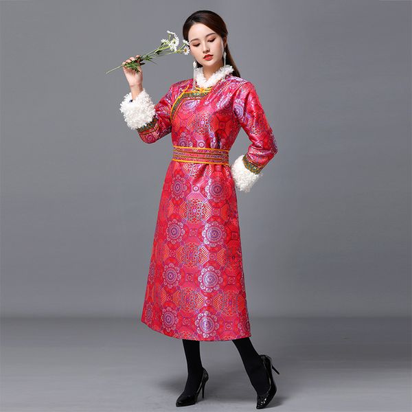national style winter jacket women's vintage embroidered long robe stand collar slim coat outdoor warm trench, Tan;black
national style winter jacket women's vintage embroidered long robe stand collar slim coat outdoor warm trench, Tan;black