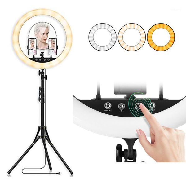 18 inch ring light with 3 phone holders led ring light kit with tripod stand dimmable 3000k-6000k 55w for youtube live stream1
18 inch ring light with 3 phone holders led ring light kit with tripod stand dimmable 3000k-6000k 55w for youtube live stream1
