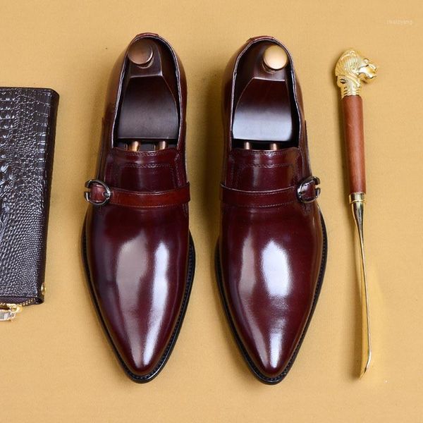 fashion oxfords genuine leather men's shoes slip on formal office shoes for man buckle strap casual dress men a621, Black
fashion oxfords genuine leather men's shoes slip on formal office shoes for man buckle strap casual dress men a621, Black