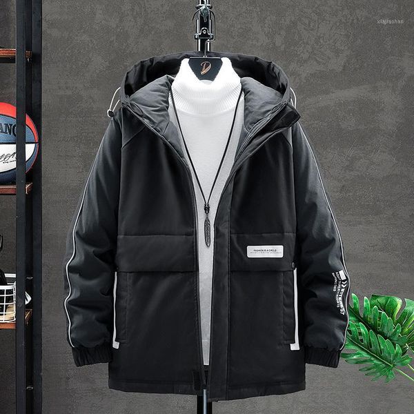 men's winter jacket men 2020 cotton padded jacket casual waterproor coat windbreaker hooded warm parka puffer jackets for men1, Black 
men's winter jacket men 2020 cotton padded jacket casual waterproor coat windbreaker hooded warm parka puffer jackets for men1, Black