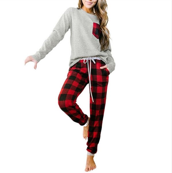 christmas plaid pajamas sets nightwear two piece clothing home suit long sleeve t-shirt legging pants sleepwear loungewear e111806, White
christmas plaid pajamas sets nightwear two piece clothing home suit long sleeve t-shirt legging pants sleepwear loungewear e111806, White