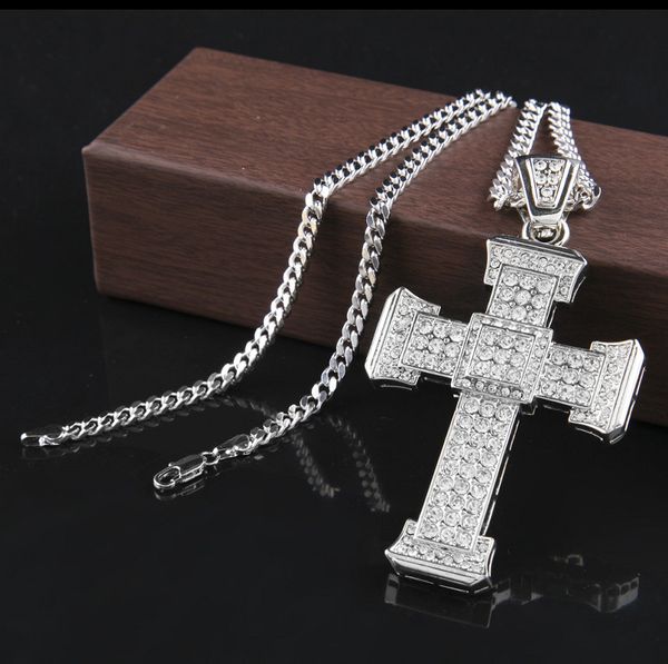 full diamond cross pendant necklace mens gold cuban link chain necklace iced out pendant hip hop jewelry fashion design, Silver
full diamond cross pendant necklace mens gold cuban link chain necklace iced out pendant hip hop jewelry fashion design, Silver