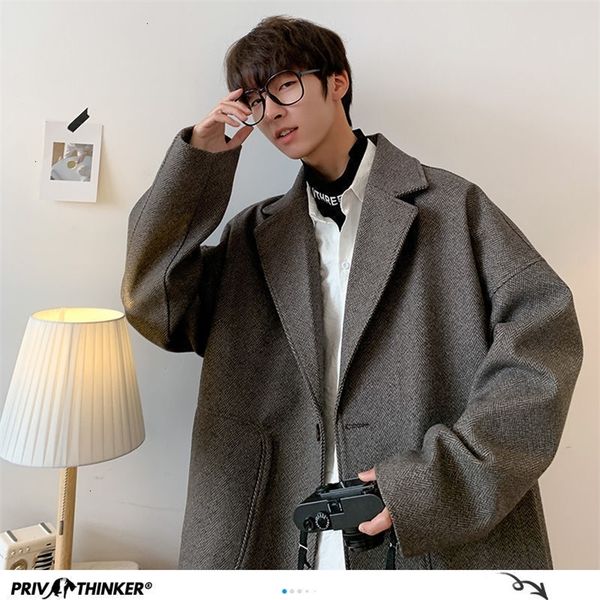 privathinker korean men oversized jackets coat autumn harajuku man casual loose coat streetwear men coats plus size 201105, Black;brown
privathinker korean men oversized jackets coat autumn harajuku man casual loose coat streetwear men coats plus size 201105, Black;brown
