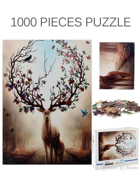 Jigsaw Puzzle Of 1000 Piece Of Hard Paper Decompression Interesting Plane Toys The World Famous Animal Landscape Jigsaw Puzzle