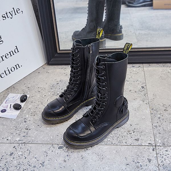 autumn / winter 2020 children british martin medium heel high tube leather short boots women's fashion, Black
autumn / winter 2020 children british martin medium heel high tube leather short boots women's fashion, Black