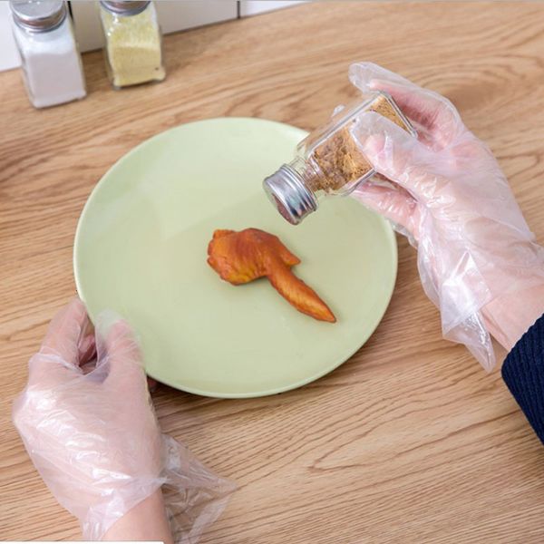proof secondary gloves plastic gloves transparent oil - waterproof film