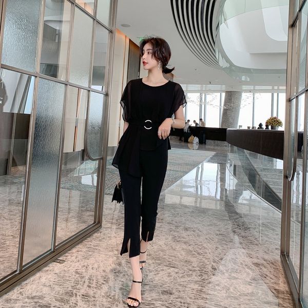 2021 new female fashion office chiffon overalls irregularly sew upper high share pants cut suit 9d9f, Black;gray
2021 new female fashion office chiffon overalls irregularly sew upper high share pants cut suit 9d9f, Black;gray