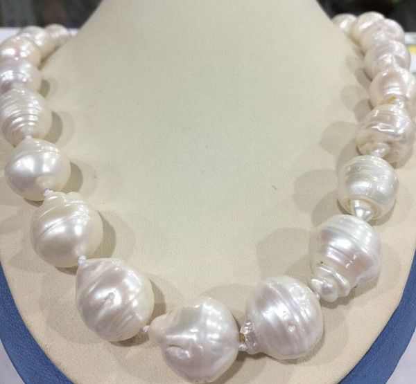 chains rare huge 15x20mm white south sea baroque keshi akoya pearl necklace 18", Silver
chains rare huge 15x20mm white south sea baroque keshi akoya pearl necklace 18", Silver
