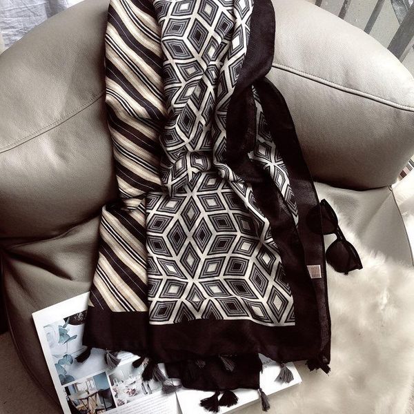 2021 Women Fashion Aztec Geometric Striped Line Scarf Autumn Winter Viscose Shawl Lady Wrap Stole Bufandas Muslim Hijab, Blue;gray
2021 Women Fashion Aztec Geometric Striped Line Scarf Autumn Winter Viscose Shawl Lady Wrap Stole Bufandas Muslim Hijab, Blue;gray